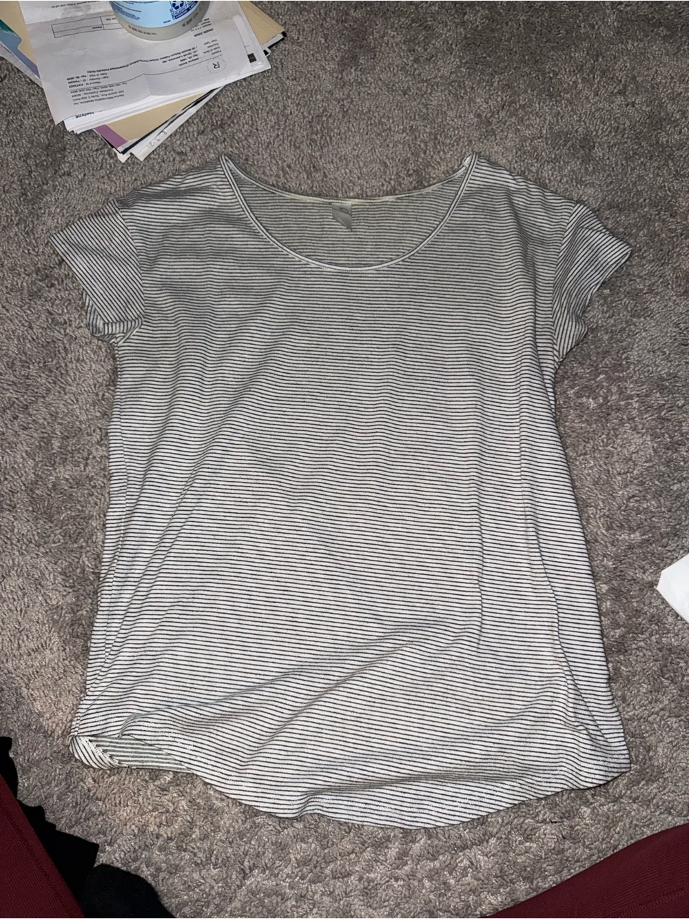 Black and white striped tee